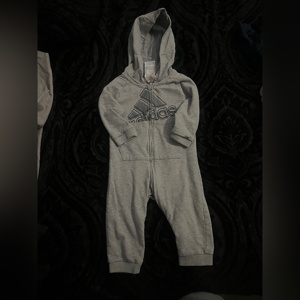 Adidas one piece zip up onesie sets